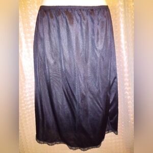 Vintage Fortune Nylon Half Slip Black Size L